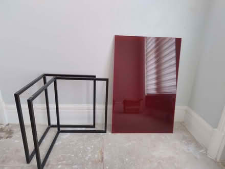 Photo of free Red glass top desk/table (NW2) #3