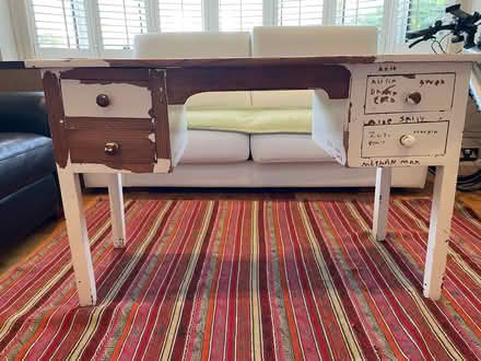 Photo of free Wood/ white pine desk (Esher KT10) #1