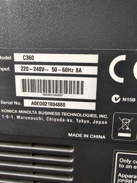 Photo of free Konica Minolta Bizhub C360 (Dagenham, RM8) #4