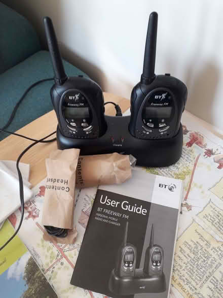 Photo of free BT Freeway 8 channel two way radios. (Watton IP25) #1
