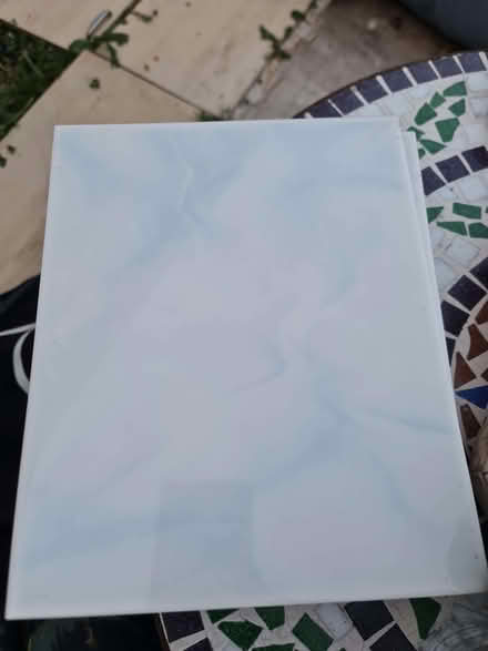 Photo of free Large White Hint of Blue Porcelain Tiles x 9 (Reddish SK5) #2