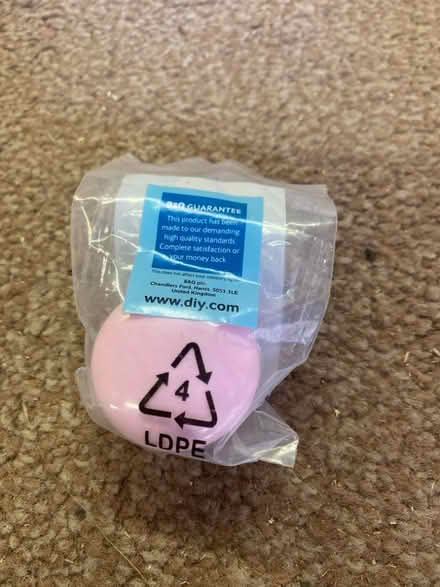 Photo of free 1 x pink cupboard handle (Waterlooville PO8) #1