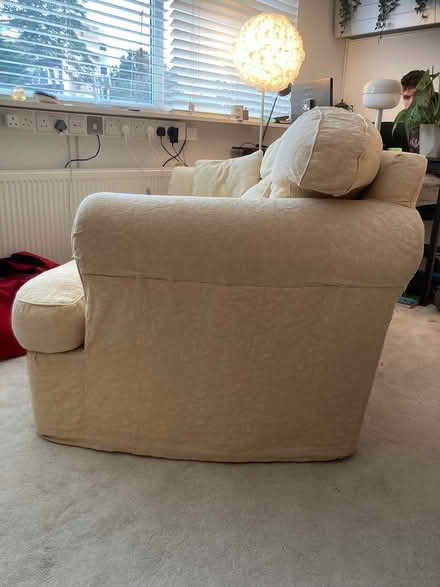 Photo of free Pale yellow 2 seater sofa (Staines. TW18) #4