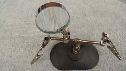 Photo of free Helping hand clamp with magnifying glass (Wilmslow SK9) #1