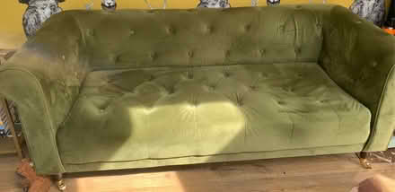 Photo of free Green three seater sofa (World's End RH15) #1