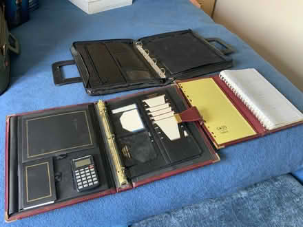 Photo of free Three leather bound document holders. The smaller one is a (West Oxfordshire OX28) #2