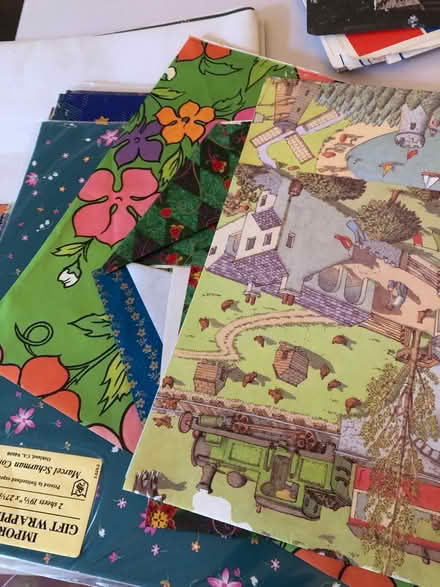 Photo of free Misc wrapping paper/stickers (Temescal) #1