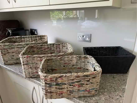 Photo of free 3 Nesting Storage Baskets + 1 extra basket (Surbiton KT6) #1