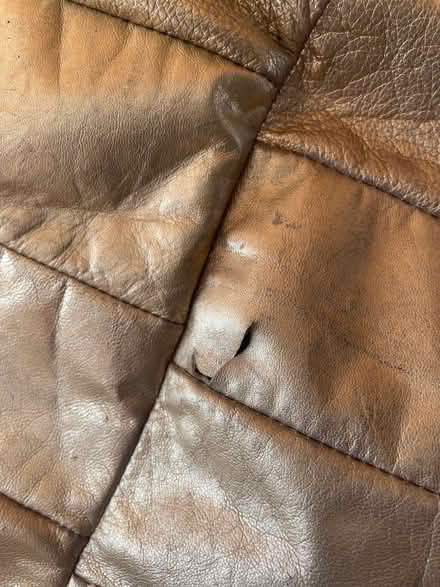 Photo of free Gold leather bean bag (N16) #2