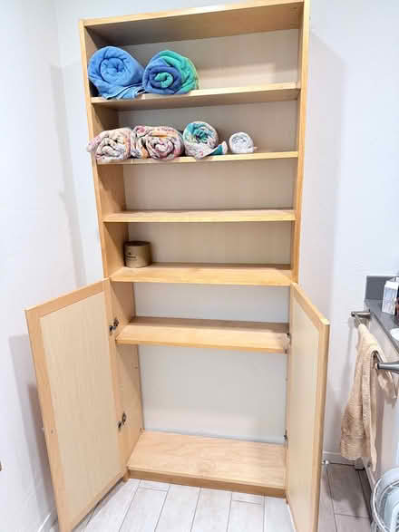 Photo of free Tall wood shelves/cabinet (El Cerrito) #2