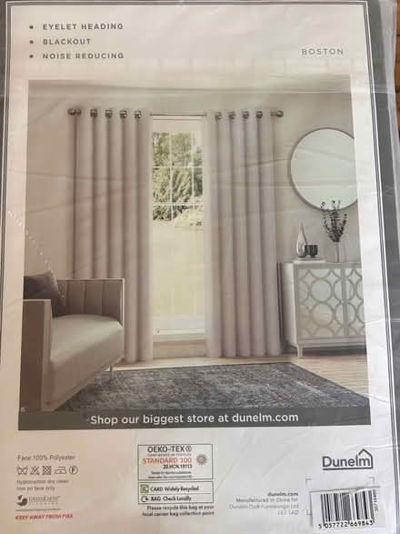 Photo of free 228cm x 228xm Grey Curtains (Heysham LA3) #1