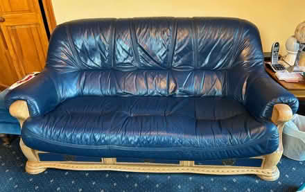 Photo of free Three and two seater leather sofas (Langley Park DH7) #1