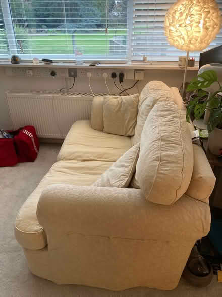 Photo of free Pale yellow 2 seater sofa (Staines. TW18) #3