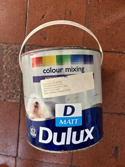 Photo of free Two, part used tins of emulsion paint (pink and blue) (Allerton L18) #3