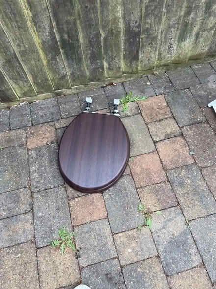 Photo of free Dark wood toilet seat (Shippon OX14) #1