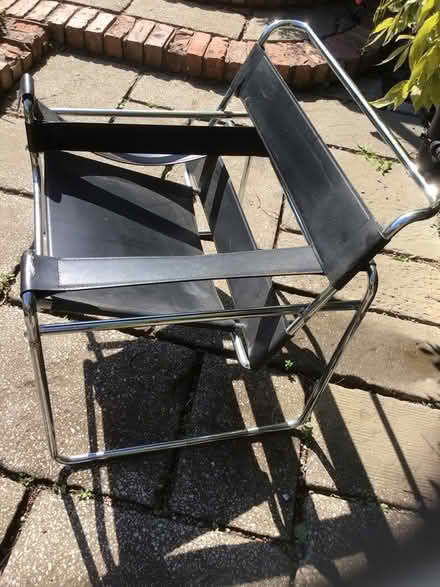 Photo of free Wassily replica leather and chrome armchair. (Alderley Edge SK9) #4