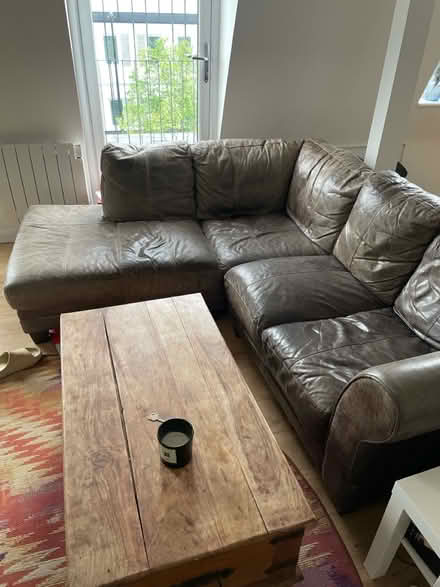 Photo of free Leather Sofa (E2 Cambridge Heath road) #3