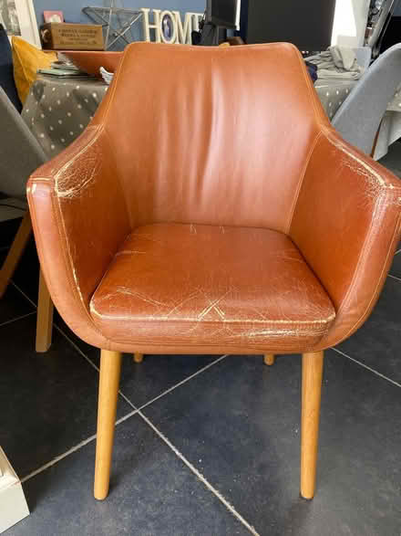 Photo of free Real leather chair (Waterlooville) #1
