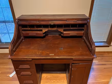 Photo of free Oak roll-top desk (North East Medford) #1