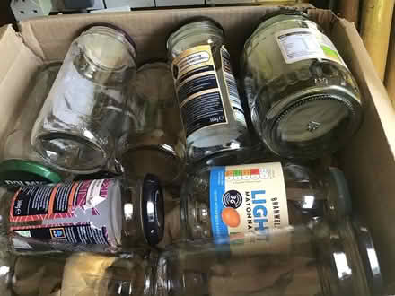 Photo of free to collect 1 box of clean glass jars with lids (Five Oak Green TN12) #1