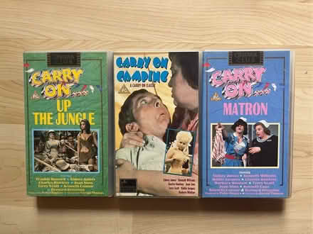 Photo of free 3 Carry On VHS tapes (Hulme M16) #1