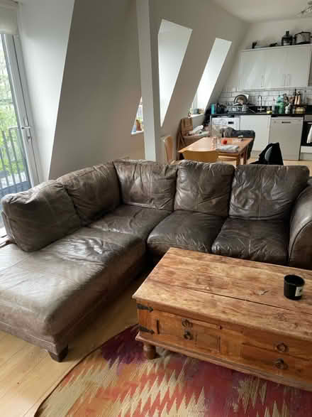 Photo of free Leather Sofa (E2 Cambridge Heath road) #4