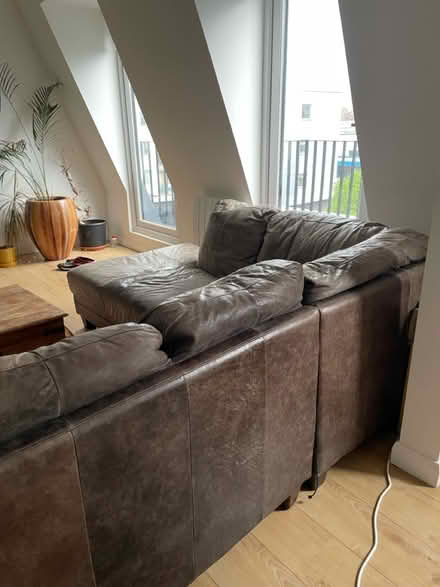 Photo of free Leather Sofa (E2 Cambridge Heath road) #2