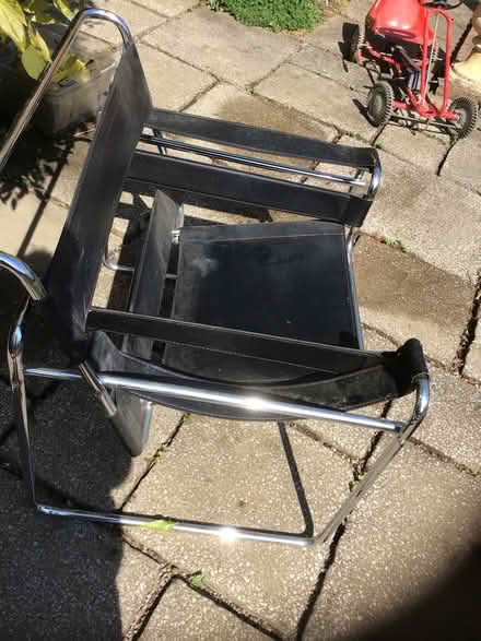Photo of free Wassily replica leather and chrome armchair. (Alderley Edge SK9) #3