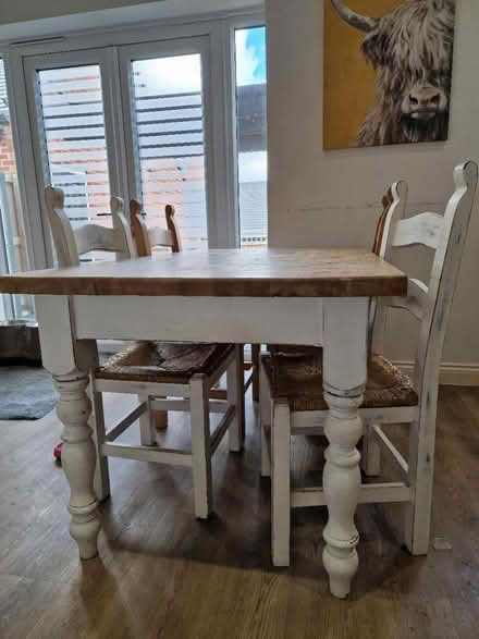 Photo of free Solid pine table with 4 chairs (WF2) #2