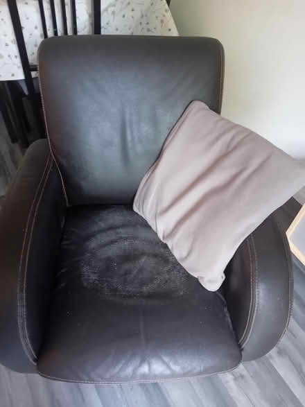 Photo of free leather black chair (New malden) #1