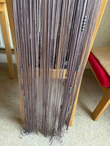 Photo of free 1 x Grey Beaded Fringed Curtain. (Goldington MK41) #1