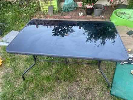 Photo of free Metal and glass garden table (Chessington KT9) #2