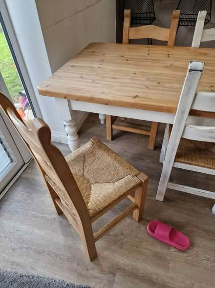 Photo of free Solid pine table with 4 chairs (WF2) #3
