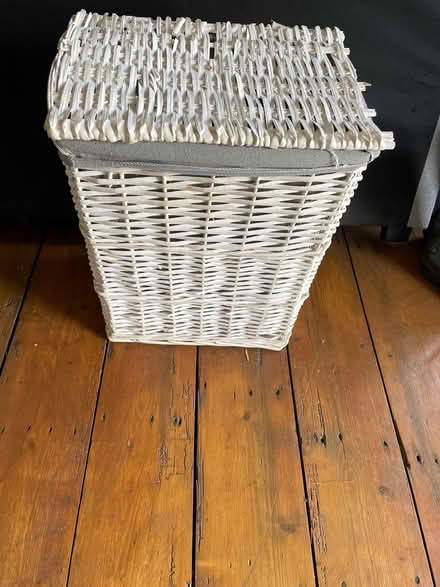 Photo of free Wicker washing laundry basket White (OL5 Mossley) #1