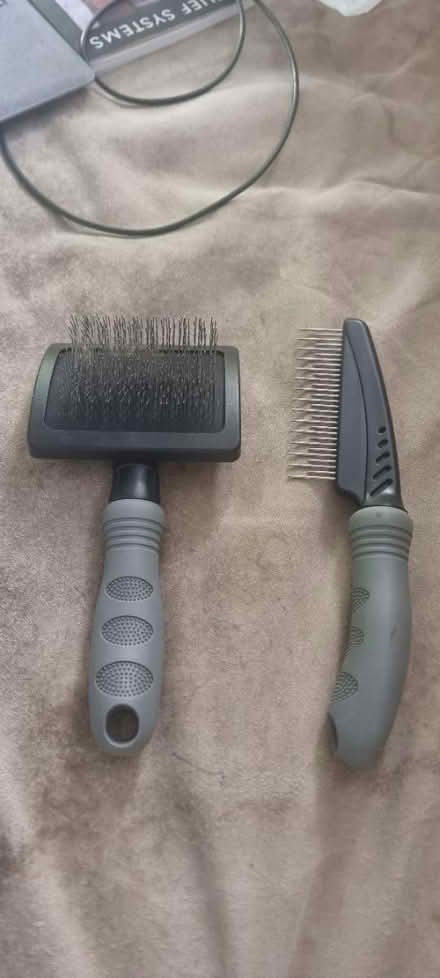Photo of free Dog slicker brush and comb (Hampstead Garden Suburb, NW11) #1