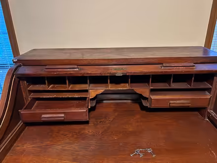 Photo of free Oak roll-top desk (North East Medford) #4