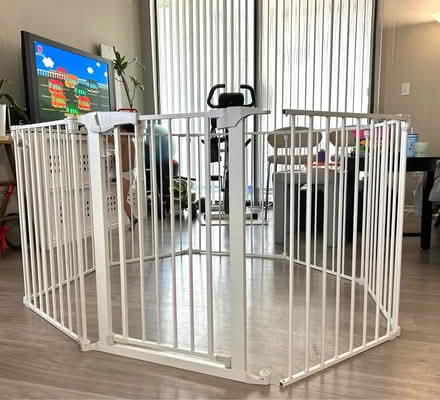 Photo of free 8-Panel metal gate with door (Arlington) #1