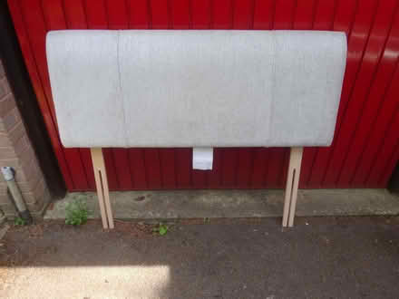 Photo of free 4'6" Double Bed Woven Fabric Headboard by Master Bedmakers (Royal Wootton Bassett SN4) #1