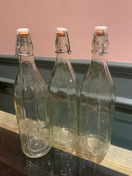 Photo of free Clip top glass 1L bottle x3 (Walthamstow E17) #1