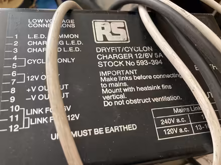 Photo of free 12/6V dryfit charger (Westcotes LE3) #2