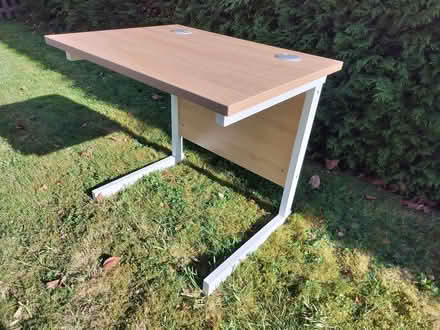 Photo of free small beech effect desk (Burleigh GL5) #1