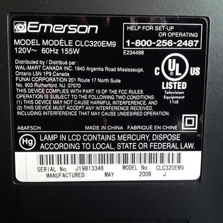 Photo of free Emerson hd TV working (Westboro, 262 Duncairn Ave.) #3