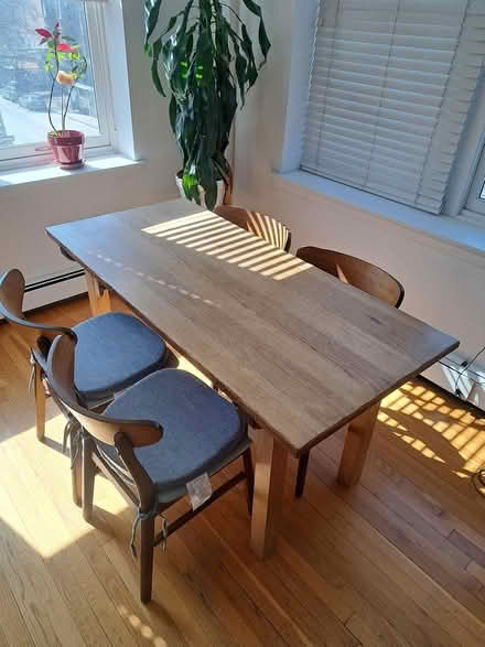 Photo of free Wooden table and 6 chairs (Caroll Gardens) #1