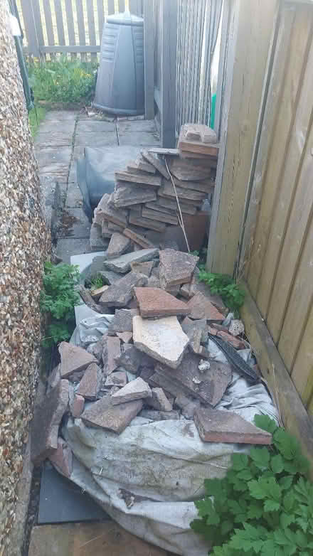 Photo of free Broken paving slabs (Knighton) #1