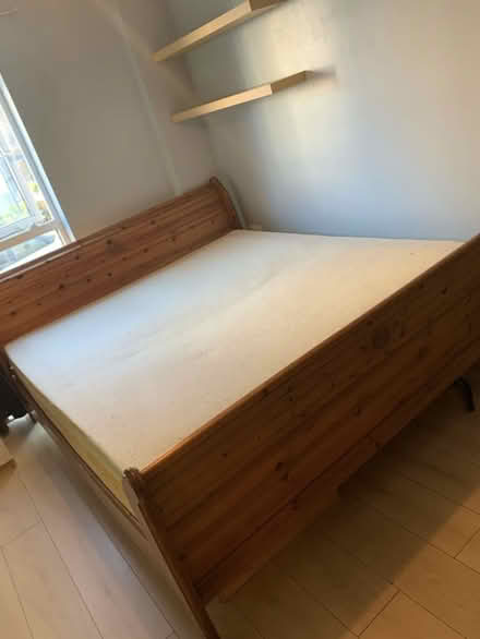 Photo of free Super King Bed + Mattress (Wandsworth) #2