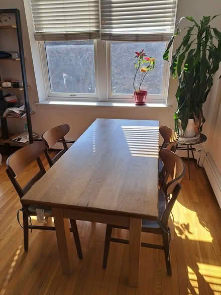 Photo of free Wooden table and 6 chairs (Caroll Gardens) #3