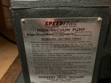 Photo of free Rotary vane vacuum pump (Westcotes LE3) #2
