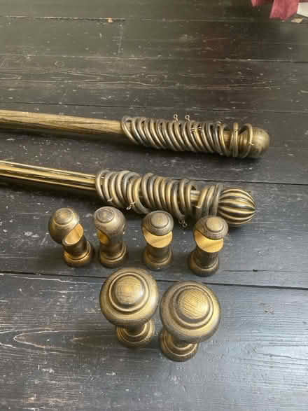 Photo of free Wooden curtain poles x2 (North Tonbridge TN10) #1