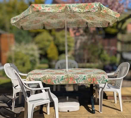 Photo of free 4 Chairs and Table with Parasol (Bridlington) #1