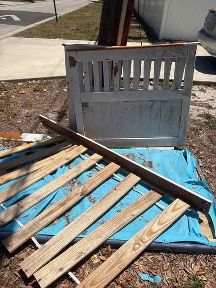 Photo of free twin bed frame with slats (1661 46th ave N) #1